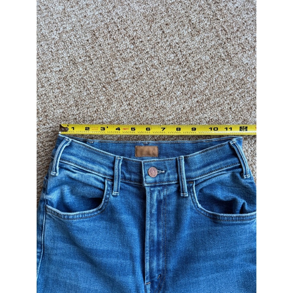 Mother 26 The Hustler Ankle Fray High Rise Bootcut Jeans Layover Wash - Picture 3 of 11